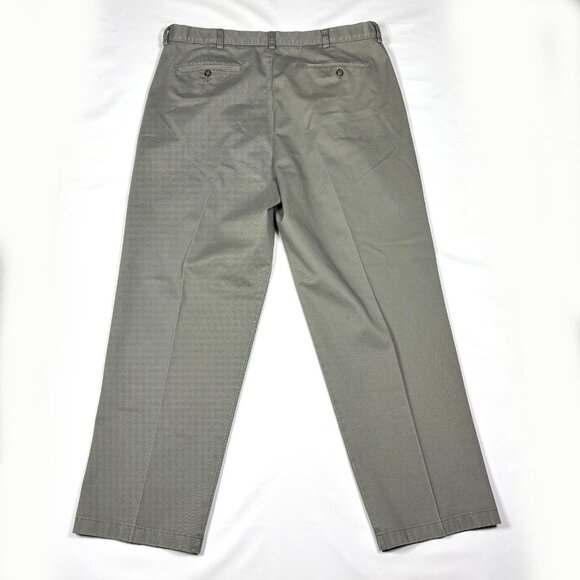Lot of 2 LL Bean Comfort Waist Chino Pleated Pants Slacks Blue / Gray Mens 38x30 - Picture 6 of 16